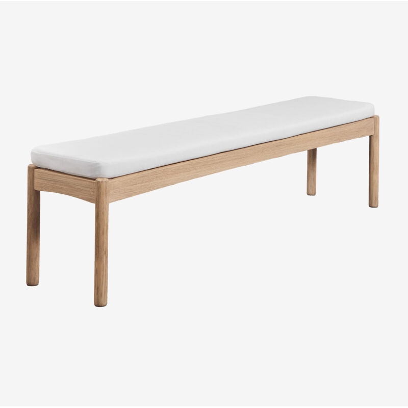 Banc 180 cm en bois d'acacia et tapissé Karvia SKLUM Banc 180 cm en bois d'acacia et tapissé Karvia SKLUM