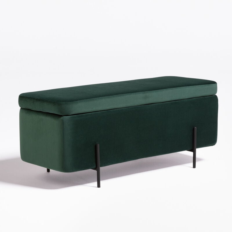 Banc en Velours Sam Sklum Vert Jungle