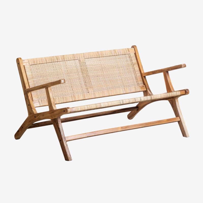 Banc de jardin en bois de teck Catua Sklum