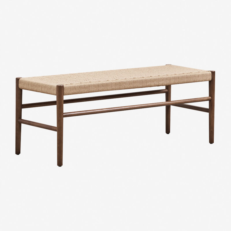 Sklum - Banc Mara en chêne et corde tressée