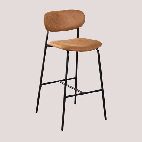 SKLUM Barhocker mit Rückenlehne aus Kunstleder (72cm) Abix