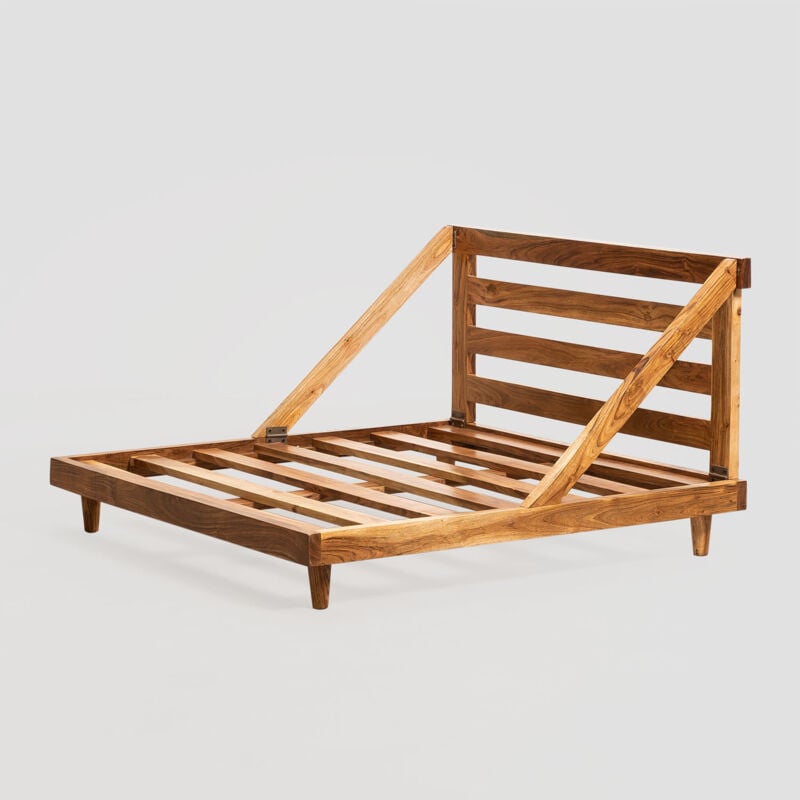 Sklum - Base pour canapé modulable (100x100 cm) Yebel Bois d'acacia Bois Rustique - Bois Rustique Bois Rustique