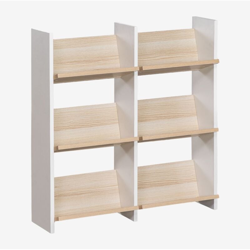 Sklum - Bibliothèque double Broby Blanc