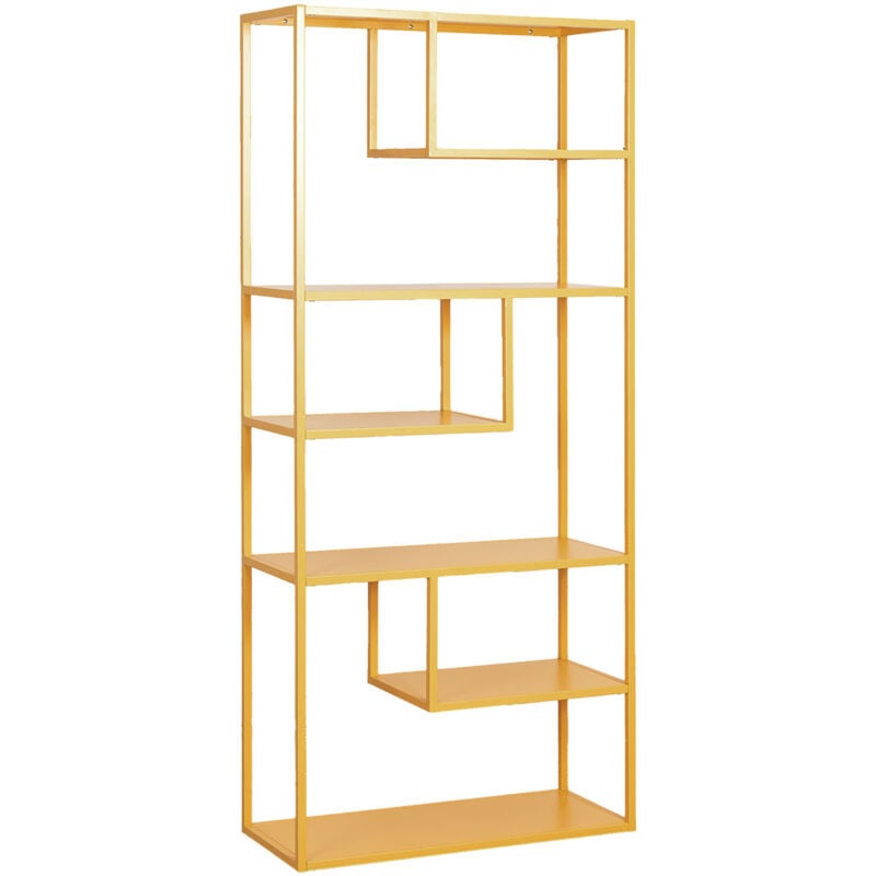 Sklum - Bibliothèque en acier Thura Jaune Albero