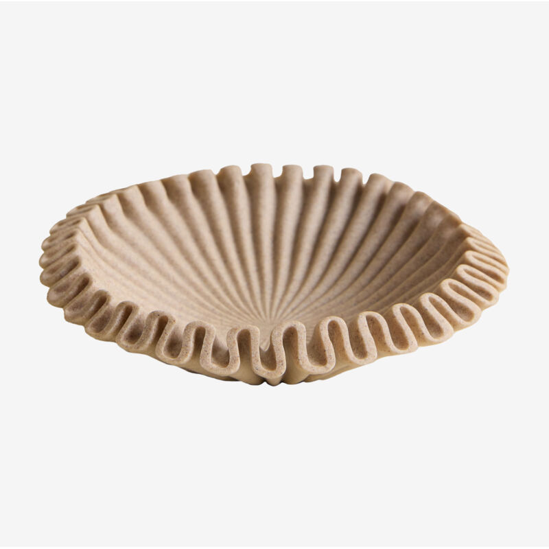 Sklum - Bol décoratif en résine Irente Marrón Arena Claro Ø26 cm