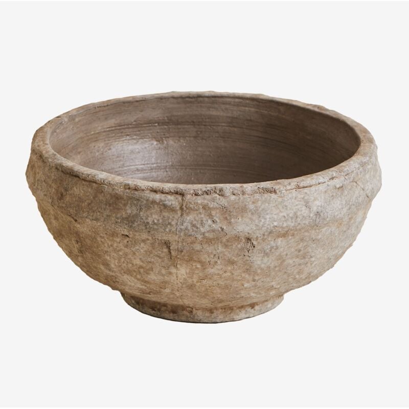 Sklum - Bol décoratif en terre cuite Agnon Marron pierre Ø22,5 cm