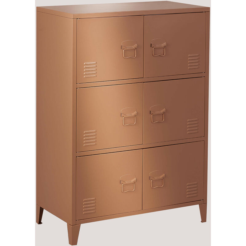 

Cajonera Taquilla de 6 Puertas en Metal Pohpli SKLUM - Rosa Maquillaje