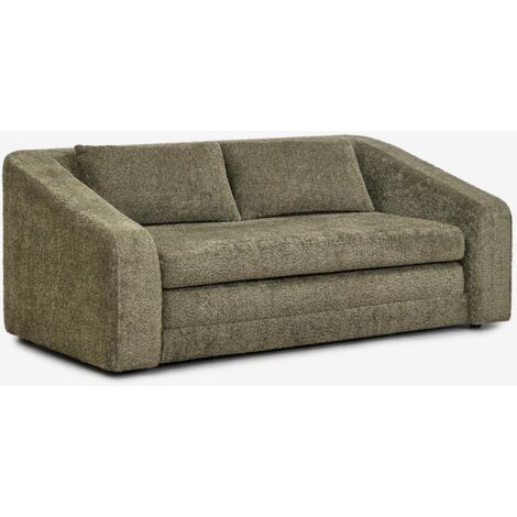 Sklum – Canapé convertible 2 places tissu bouclé – Design moderne – Confort optimal – Dimensions 71cm x 178cm x 98cm – Lit gigogne pratique