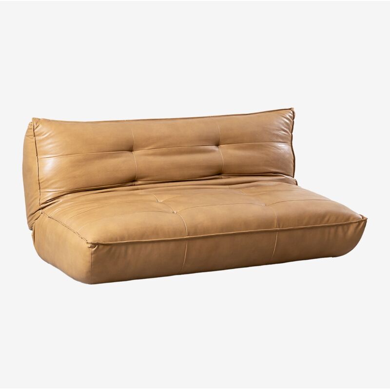Sklum - Canapé Inclinable 2 Places en Similicuir Mati Camel
