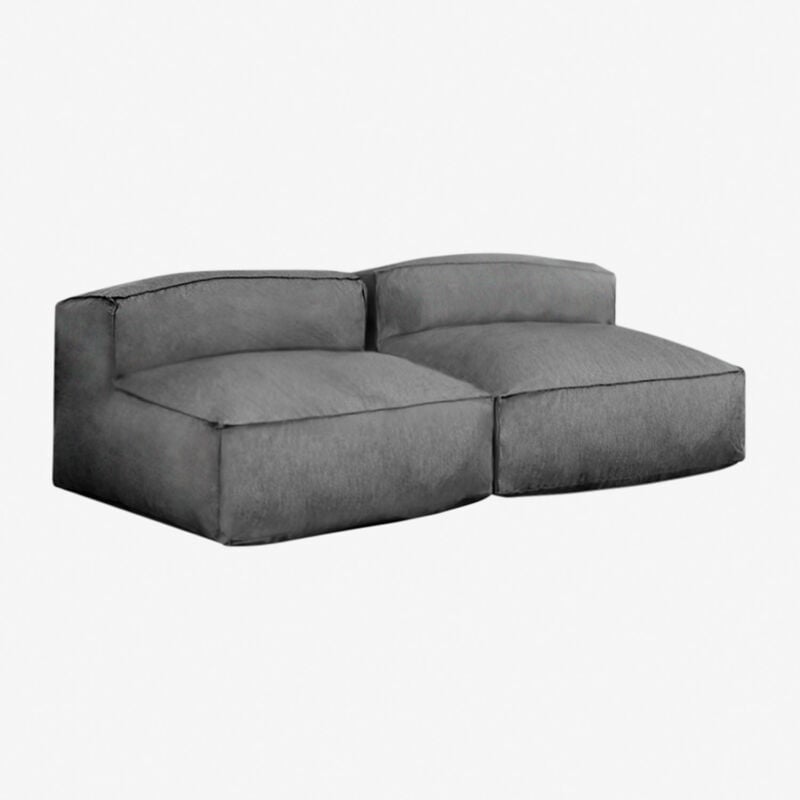 Sklum - Canapé modulaire 2 pièces Dojans Gris Granit