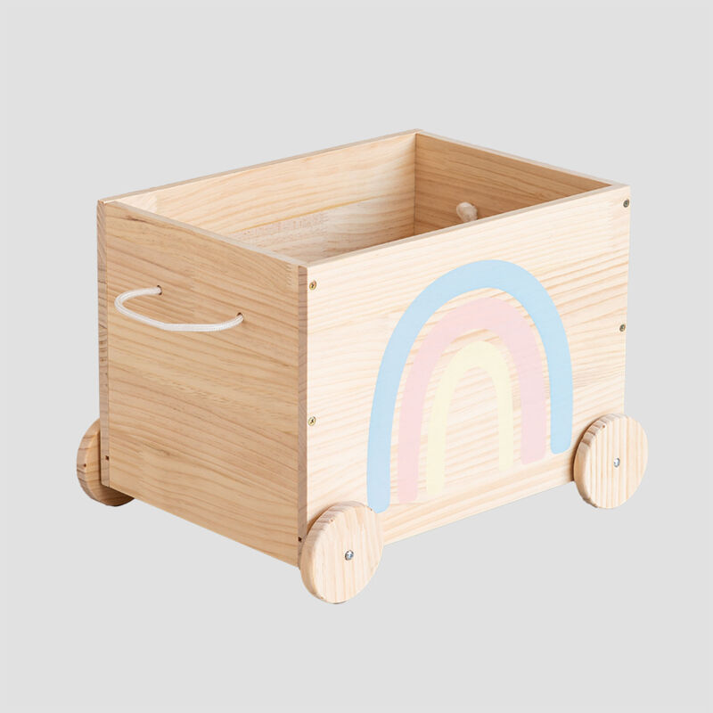 

Sklum - Carrito con Almacenaje en Madera Tedis Kids Madera Natural