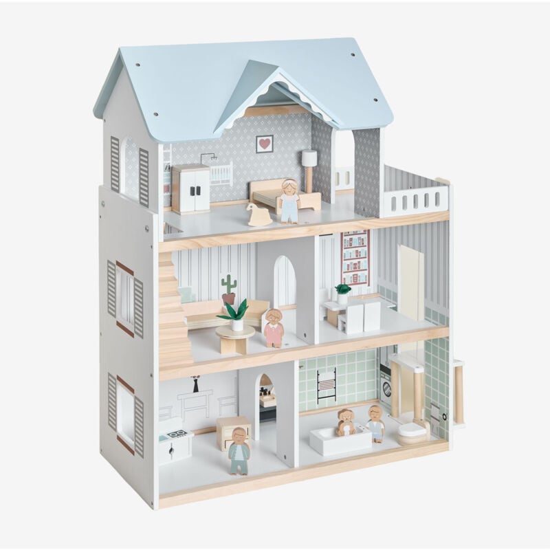 Sklum - Casa delle bambole in legno Elizabeth Kids Colori naturali