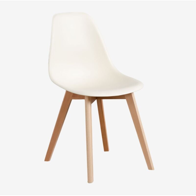Sklum - Chaise de salle à manger nordique Scand Beige Crème