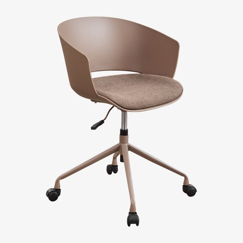 Sklum - Chaise de bureau à roulettes Morgana Brun Praliné