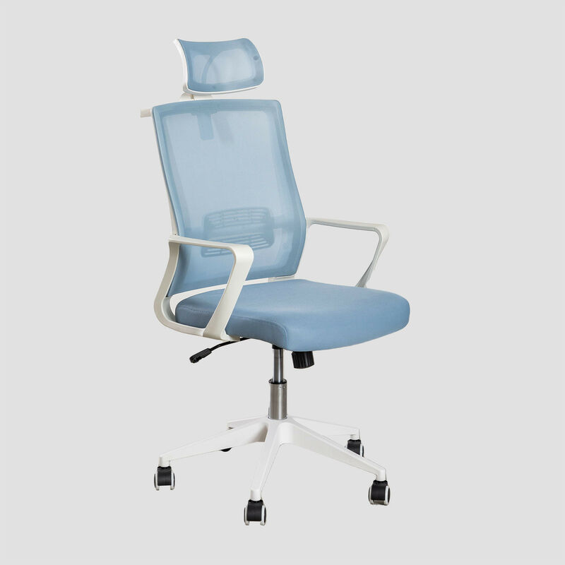 sklum - chaise de bureau avec roulettes et accoudoirs teill colors bleu niagara - bleu niagara