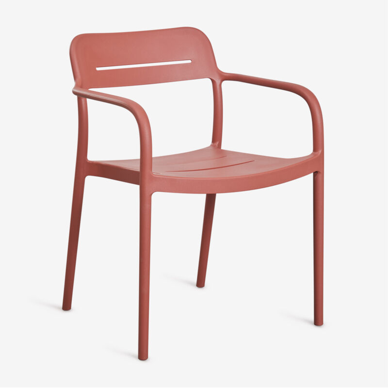 Chaise de jardin empilable avec accoudoirs en polypropylène Graneli SKLUM Terracota Chaise de jardin empilable avec accoudoirs en polypropylène Graneli SKLUM Terracota