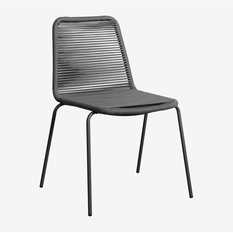 Sklum - Chaise de jardin empilable Mileyd Gris Graphite