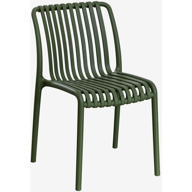 Sklum - Chaise de jardin empilable en polypropylène Wendell Vert Pesto