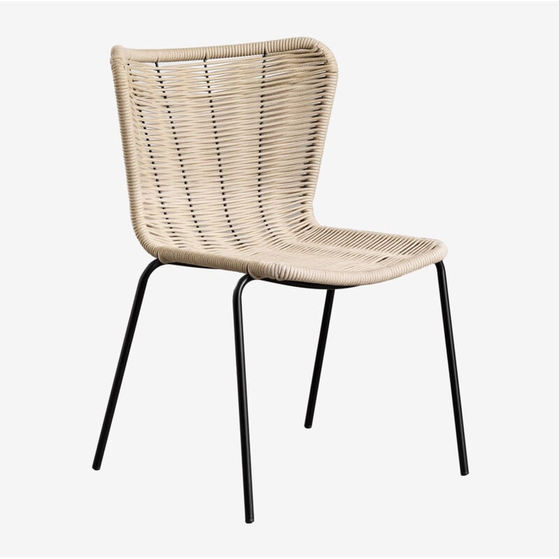 Sklum - Chaise de salle à manger empilable Keiller naturel