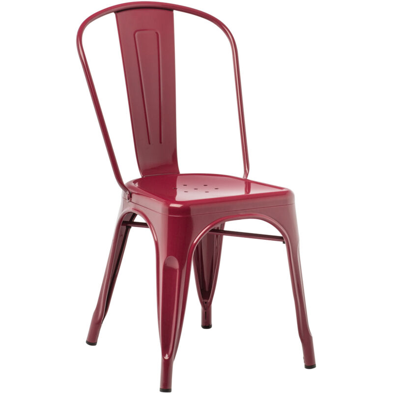 Chaise de salle à manger empilable Lix SKLUM Rouge Bordeaux