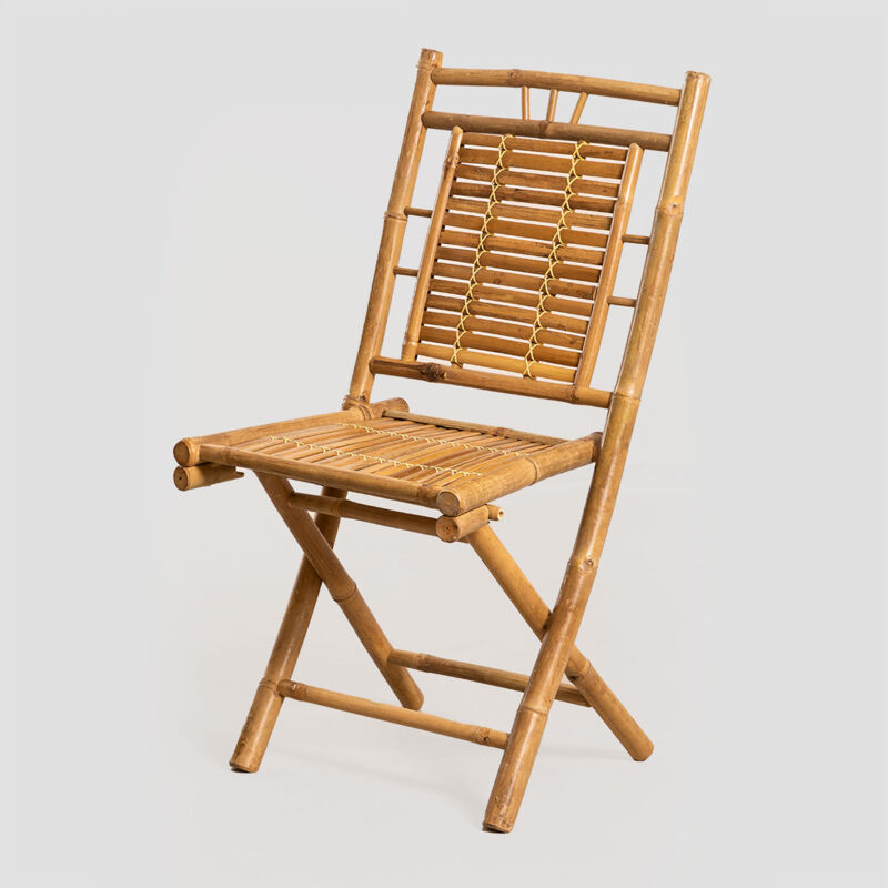 Chaise de salle à manger pliante en bambou Yakku SKLUM