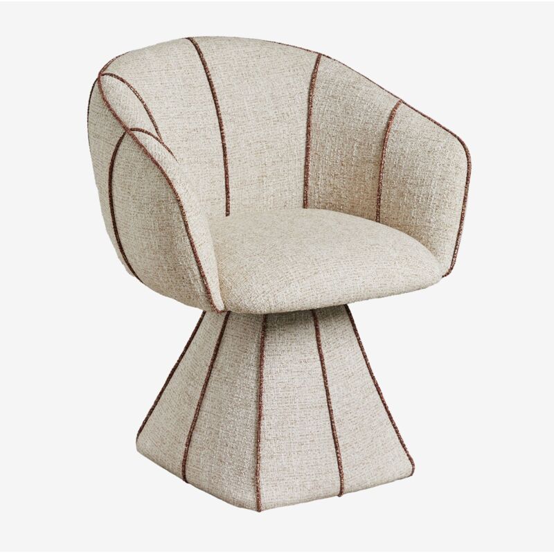 Sklum - Chaise de salle à manger pivotante rembourrée Tallin