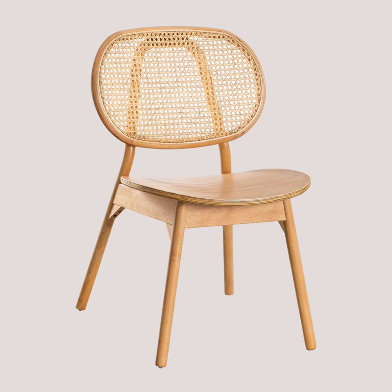 Sklum - Chaise de salle à manger en bois de hêtre africain