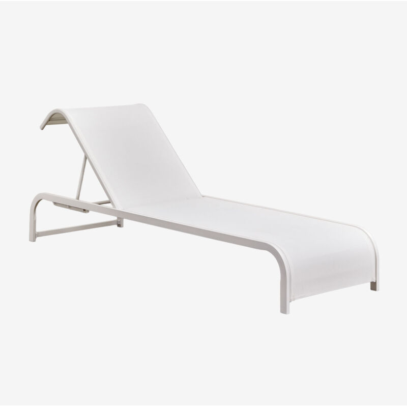 Chaise longue inclinable en acier Marietta SKLUM Blanc Gardenia Chaise longue inclinable en acier Marietta SKLUM Blanc Gardenia