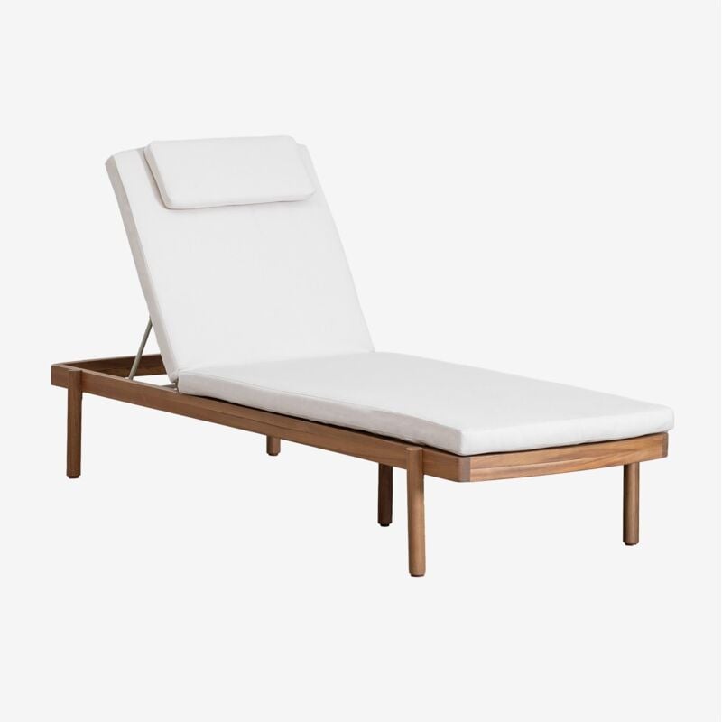 Sklum - Bain de soleil inclinable Aderyn en bois d'acacia