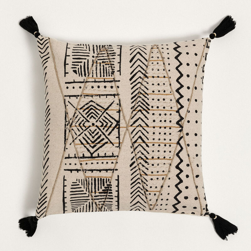 

Cojín con Bordados en Algodón (45x45 cm) Mau Ethnic - Sklum