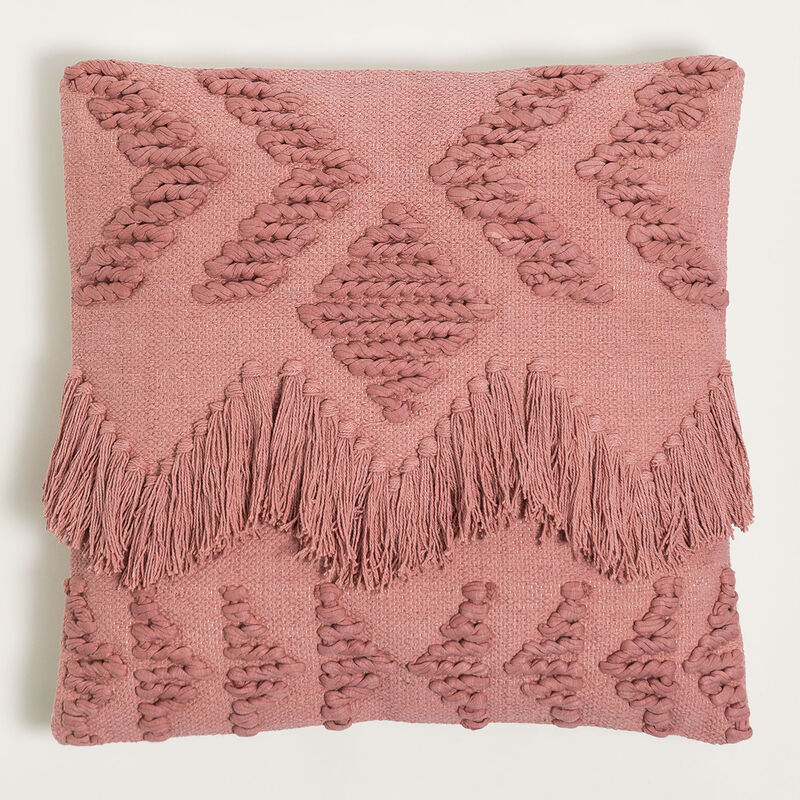 

Sklum - Cojín Cuadrado en Algodón (50x50cm) Gudmet Rosa