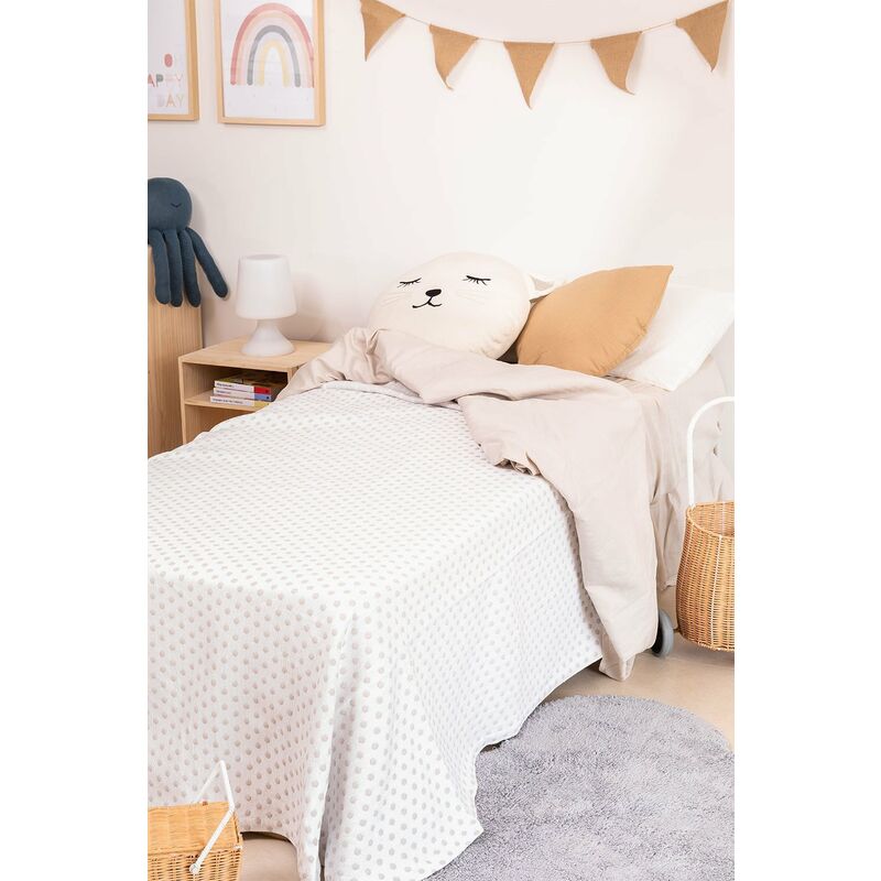 

Colcha de Algodón (180x260 cm) Kimba Beige Crema - Sklum