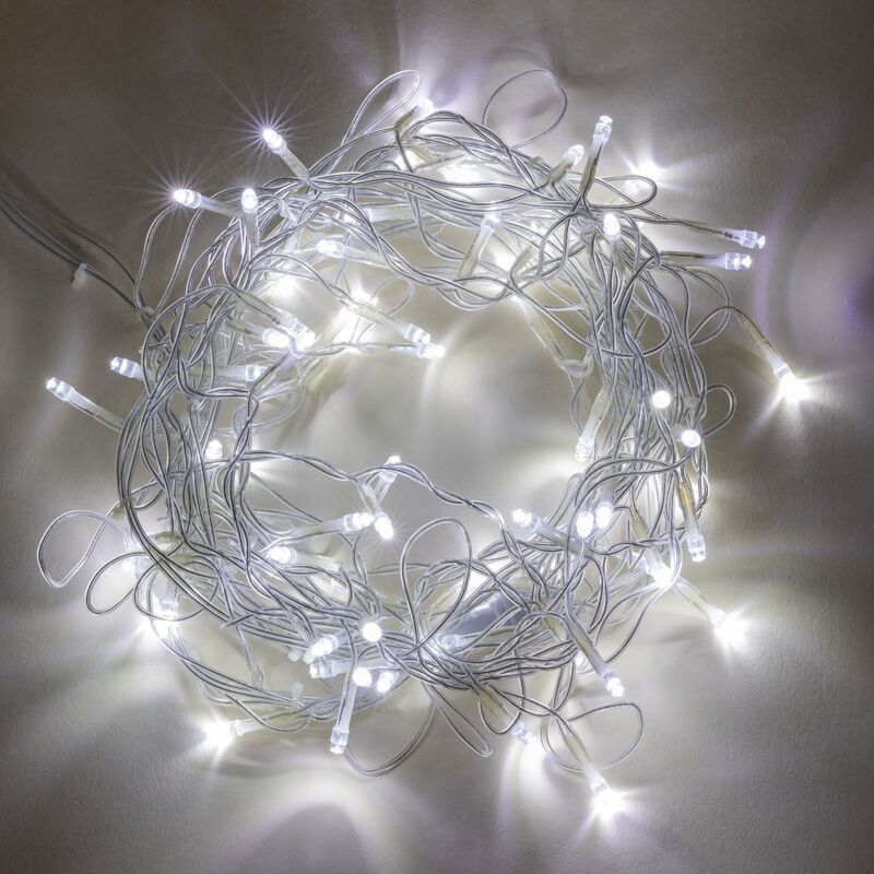

Cortina con Luces LED (2 m) Jill Blanco Frío - Sklum