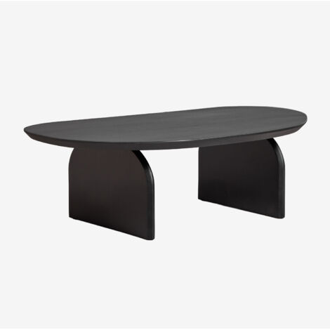 SKLUM Couchtisch aus Mangoholz (135x80 cm) Bedum Schlichtes Schwarz