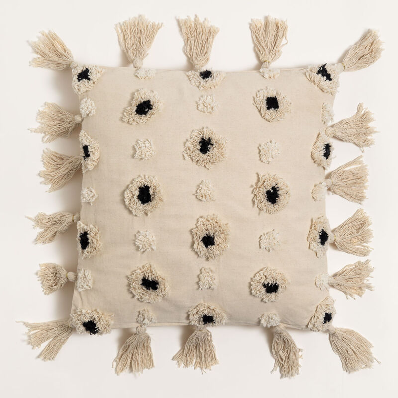 Coussin carré en coton (44x44 cm) Unto SKLUM Beige Crème