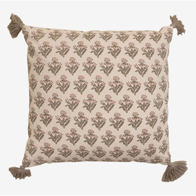 Sklum - Coussin carré en coton (45x45 cm) Heitor Beige Crème