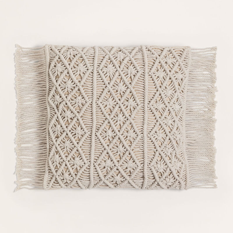 Sklum - Coussin Carré Macramé (45x45 cm) Narses