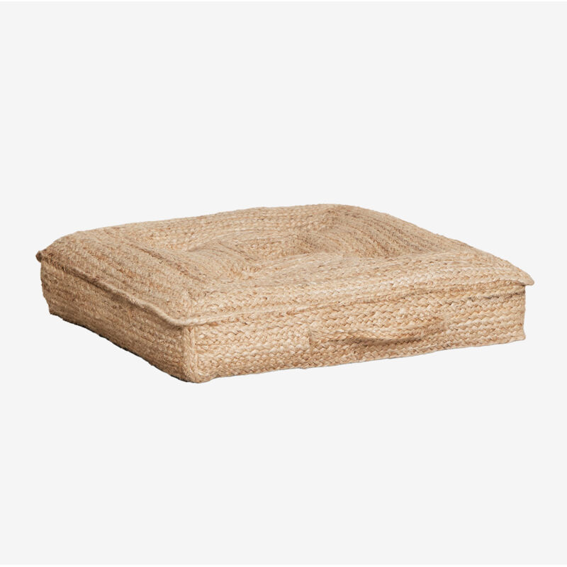 Coussin de sol en jute naturel et coton Serenda SKLUM 60 x 60 cm Yute