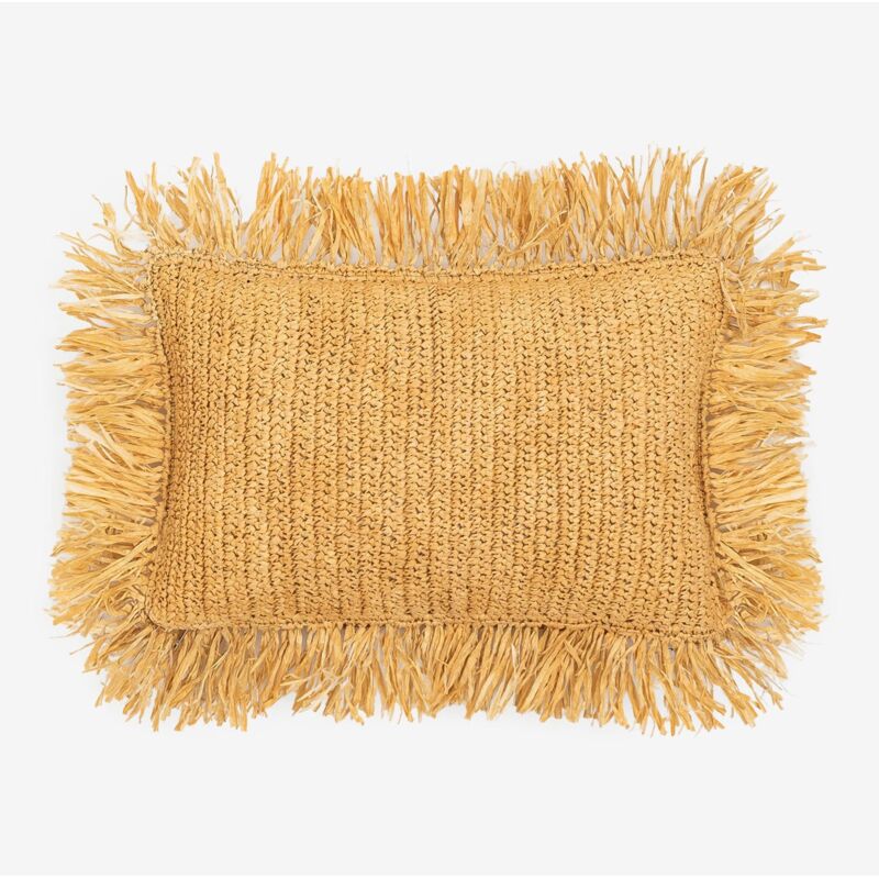 Coussin en Raphia Tressé (30x50 cm) Doncka SKLUM NATUREL