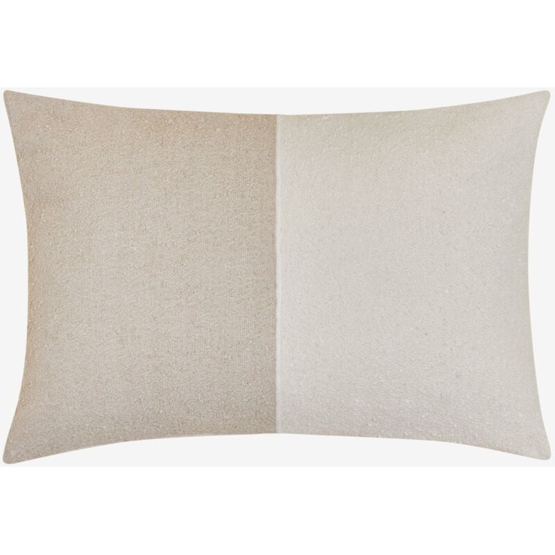 Coussin rectangulaire en coton (40x60 cm) Louisa Sklum Blanc - Beige Lin