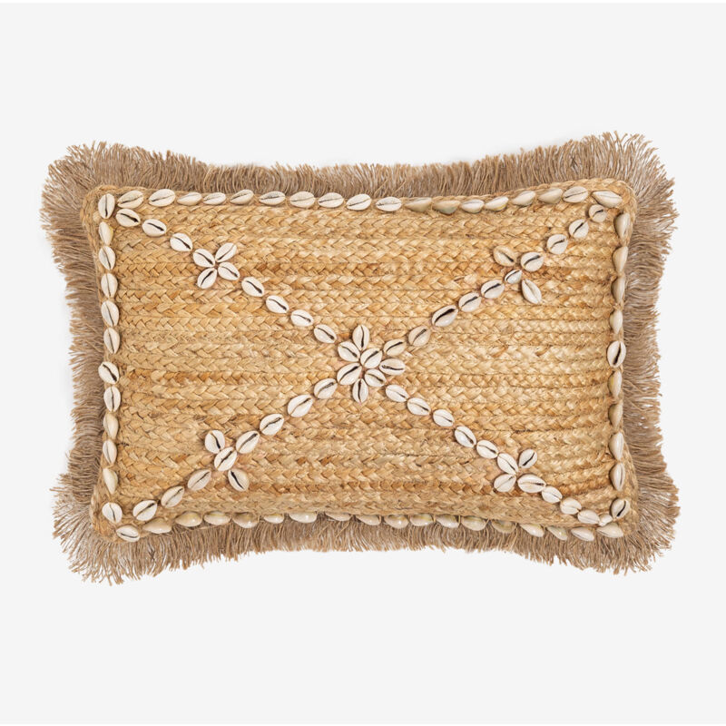 Sklum - Coussin Rectangulaire en Jute (30x50 cm) Jandira naturel
