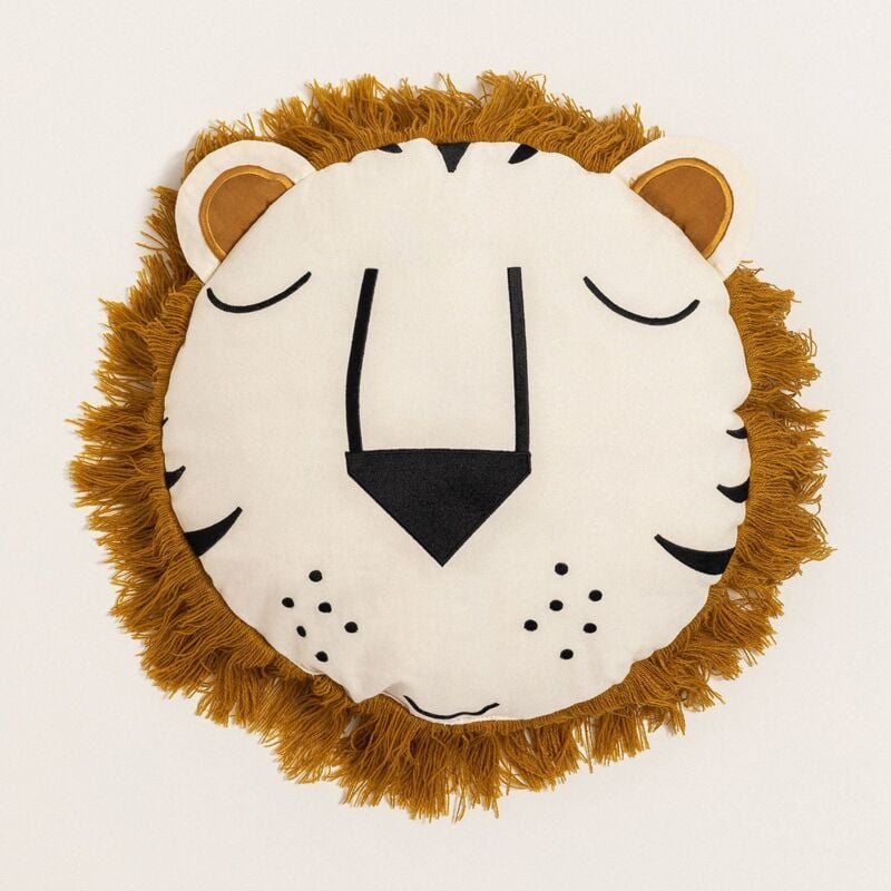 Sklum - Coussin Rond en Coton (Ø30 cm) Suky Kids Beige Crème