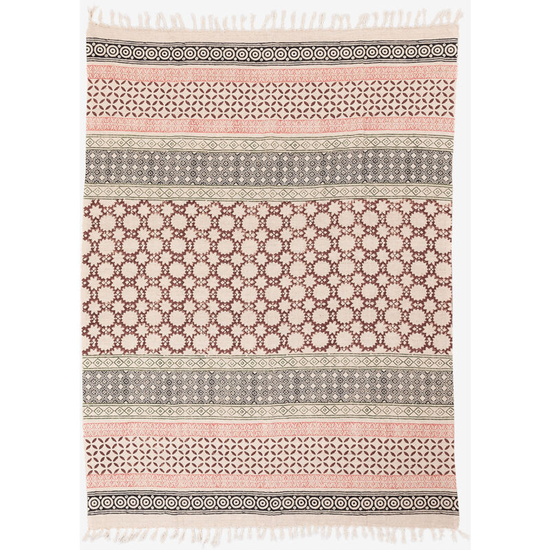 sklum - couverture plaid en coton claiper ethnic colors