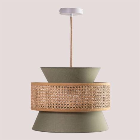 SKLUM Deckenlampe aus Rattan Yereh Grün Caqui                                  