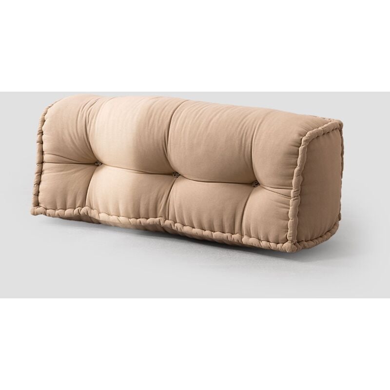 Sklum - Dossier pour canapé modulable en coton Yebel Brun Blé