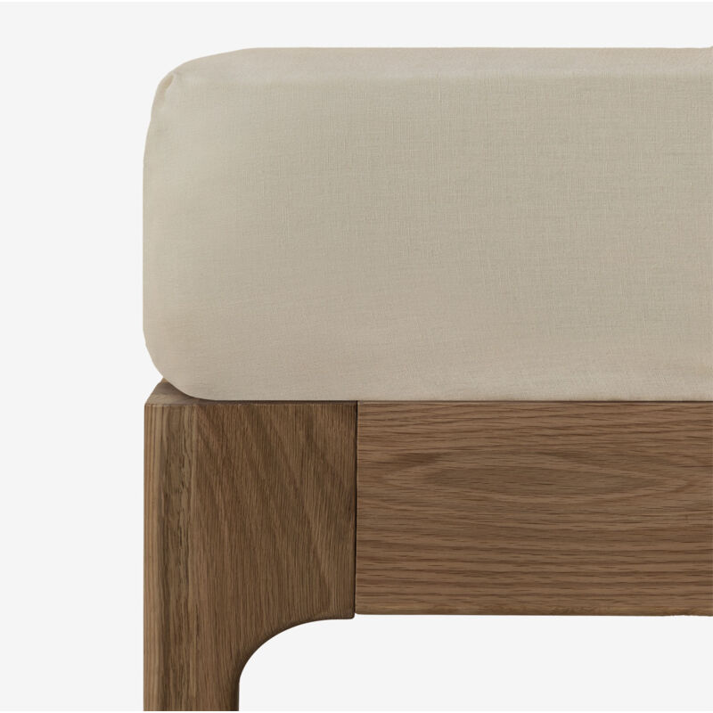 Sklum - Drap-housse en lin 160g/m² Sorana Beige Semoline