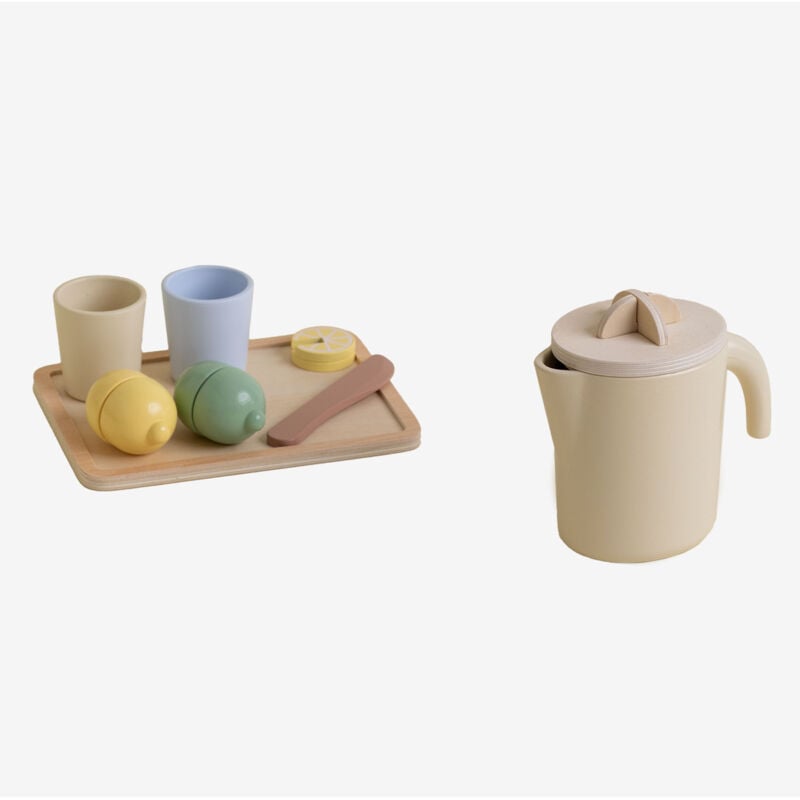 Ensemble de limonade en bois pour enfants Drewy Sklum Couleur pastel