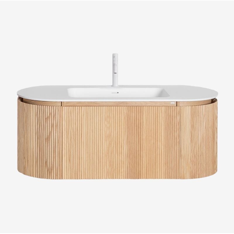 Sklum - Ensemble de meubles de salle de bain en bois Carsone avec lavabo intégré