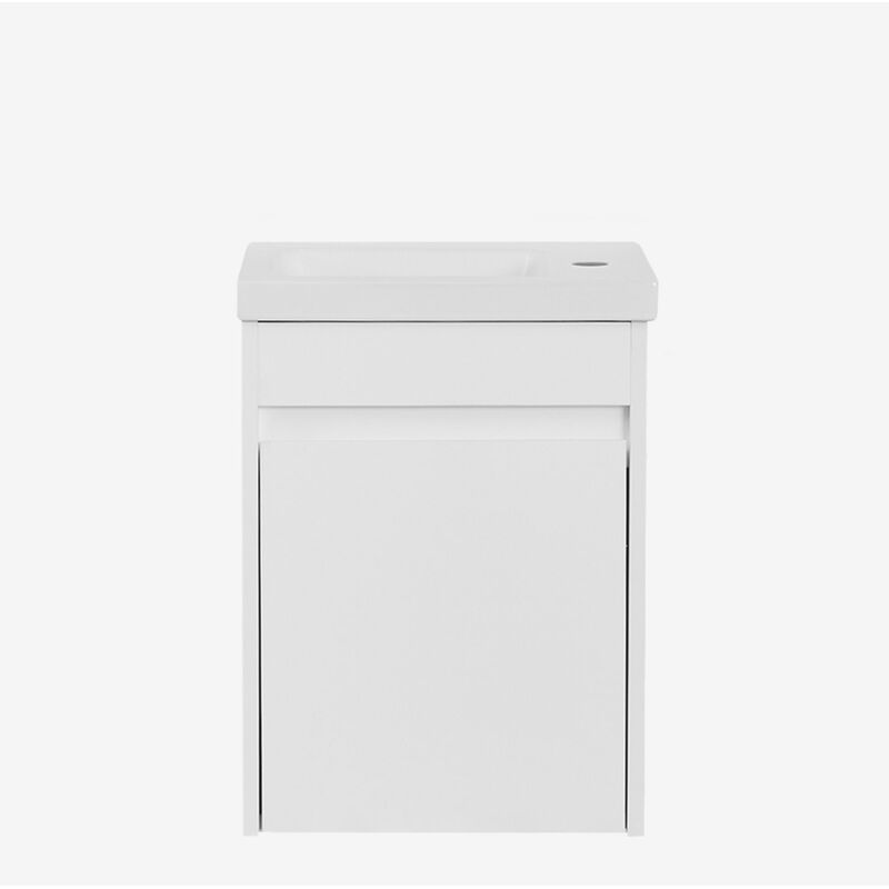 Sklum - Ensemble de meuble de salle de bain en bois avec lavabo intégré Narek