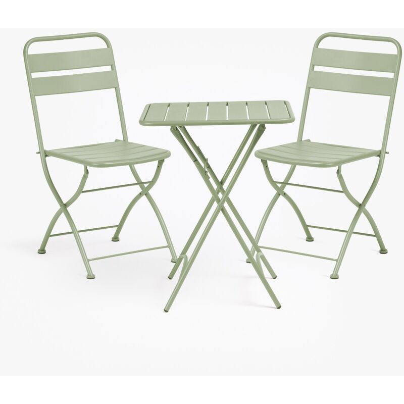 Ensemble table de jardin Janti (60x60 cm) et 2 chaises pliantes Sklum Iceberg
